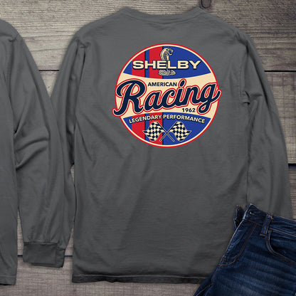 Shelby Racing With Crest Long Sleeve Tee