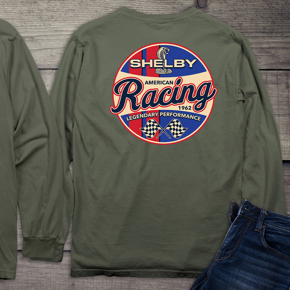 Shelby Racing With Crest Long Sleeve Tee