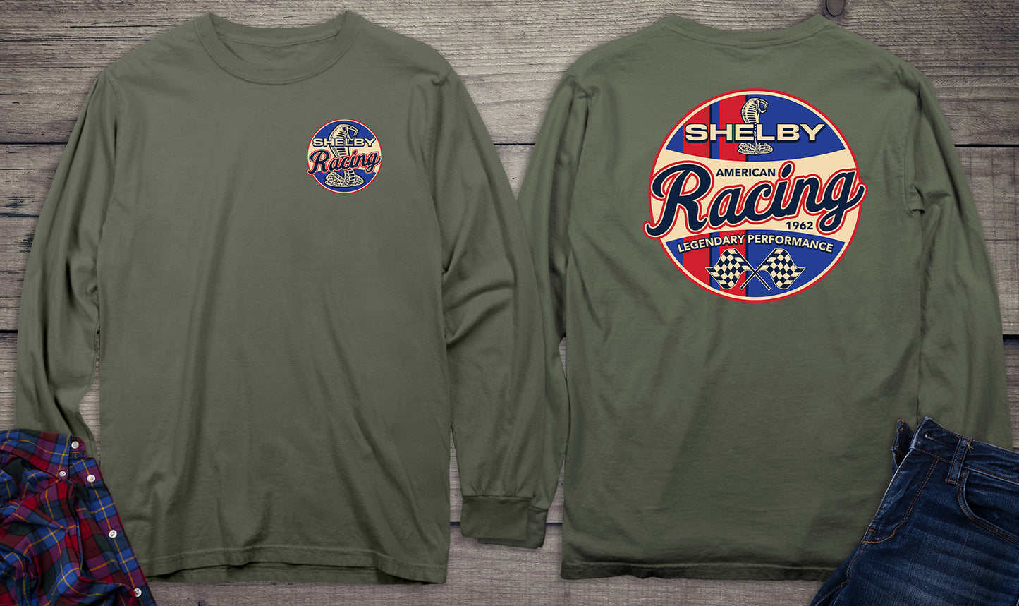 Shelby Racing With Crest Long Sleeve Tee