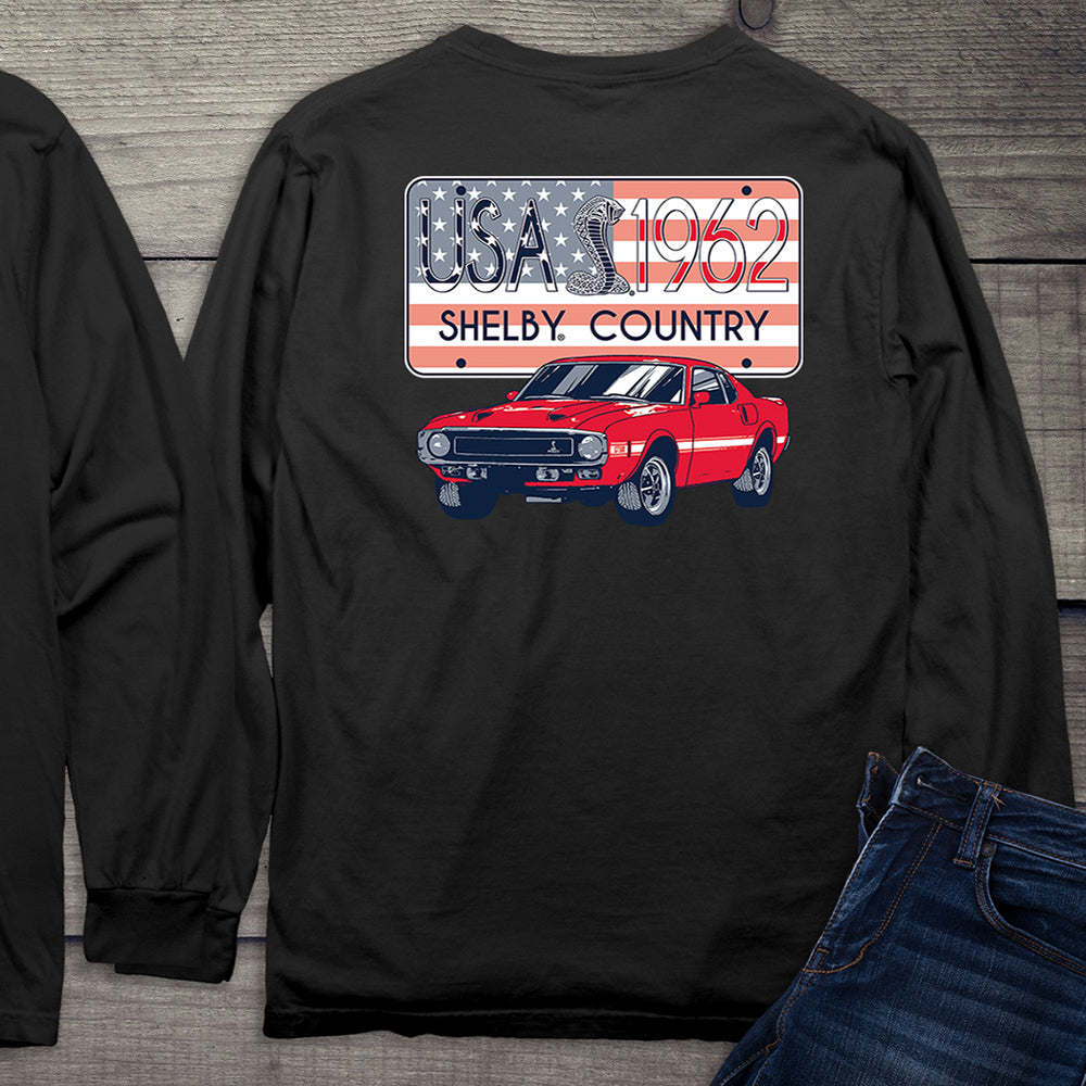 Shelby Country With Crest Long Sleeve Tee