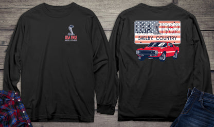 Shelby Country With Crest Long Sleeve Tee