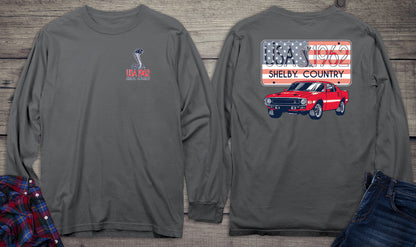 Shelby Country With Crest Long Sleeve Tee