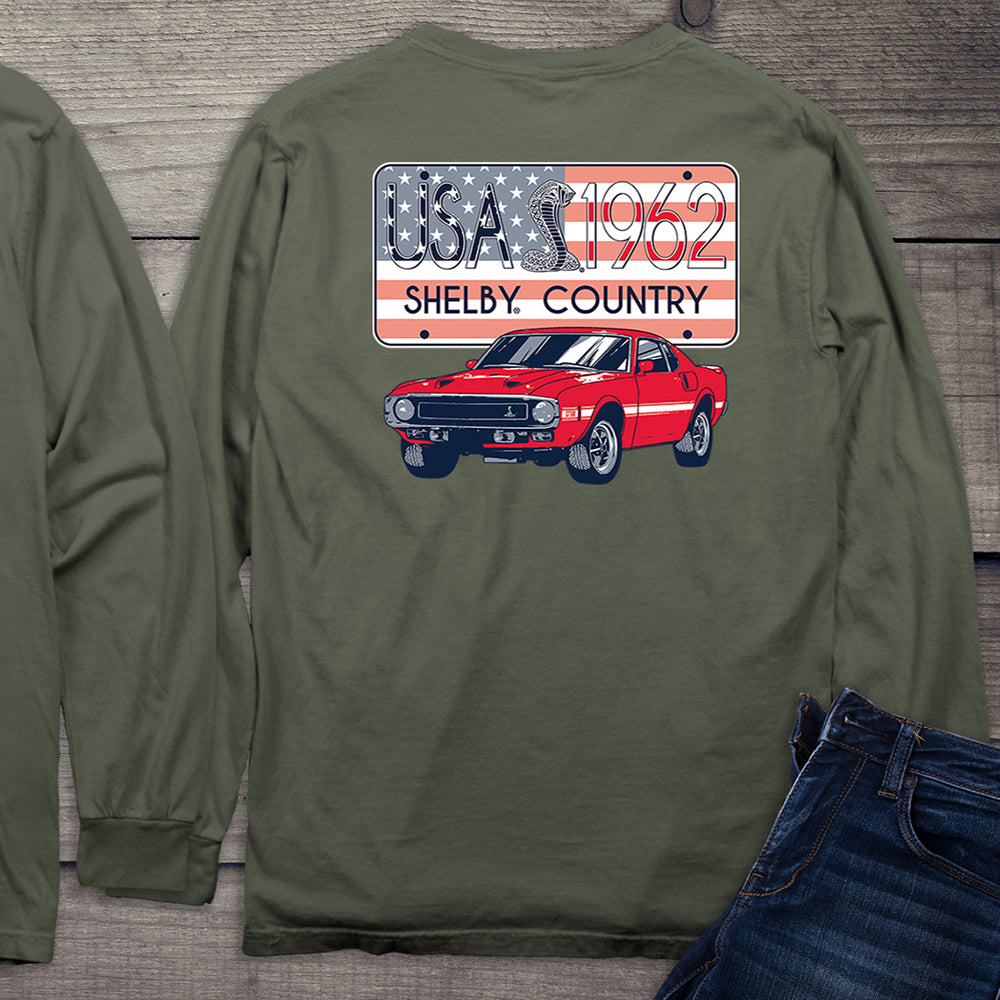 Shelby Country With Crest Long Sleeve Tee