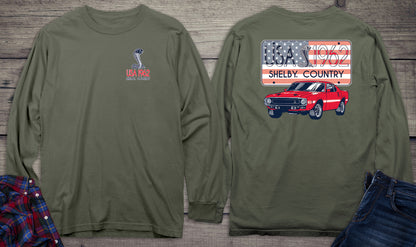 Shelby Country With Crest Long Sleeve Tee