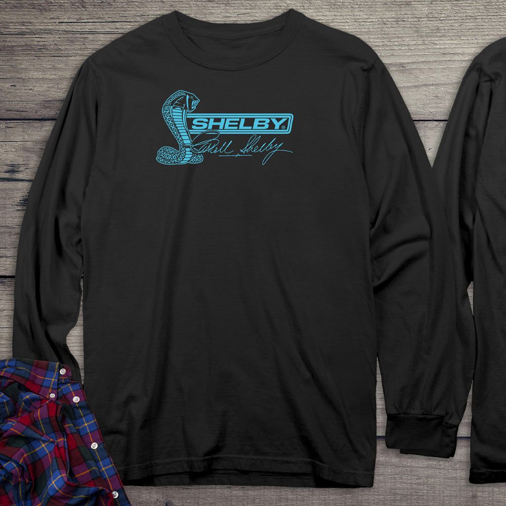 Aqua Cobra With Crest Long Sleeve Tee