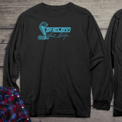 Aqua Cobra With Crest Long Sleeve Tee