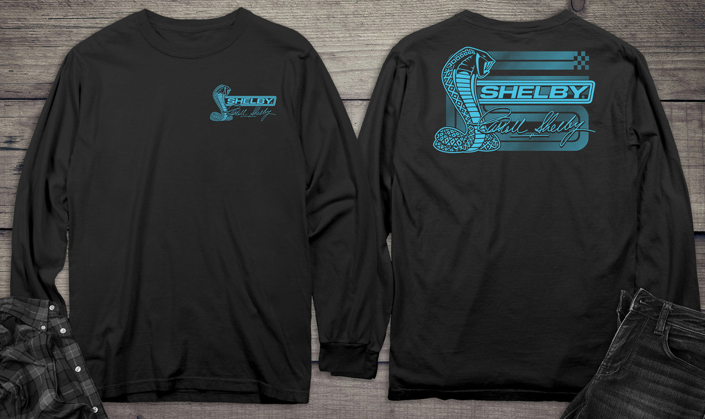 Aqua Cobra With Crest Long Sleeve Tee