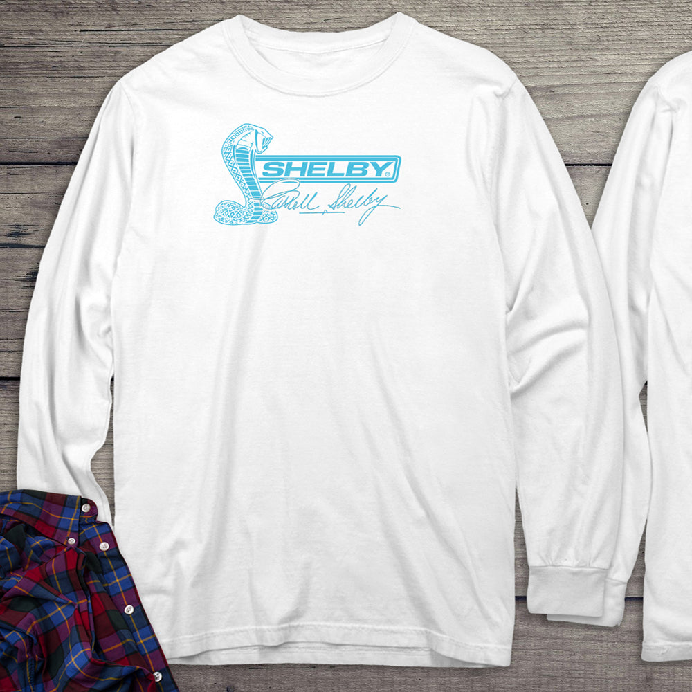 Aqua Cobra With Crest Long Sleeve Tee