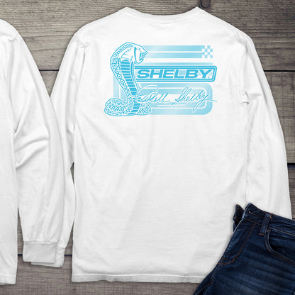 Aqua Cobra With Crest Long Sleeve Tee