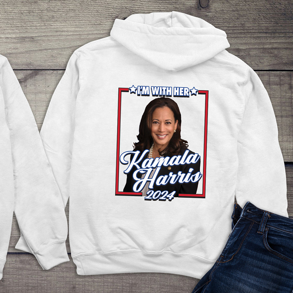 I'm With Her Kamala With Crest Hoodie