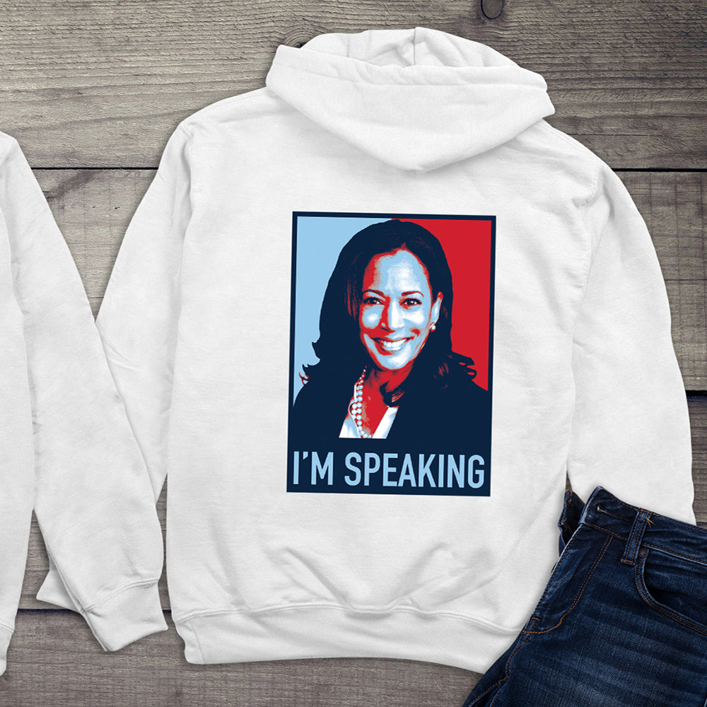 I'm Speaking Kamala With Crest Hoodie