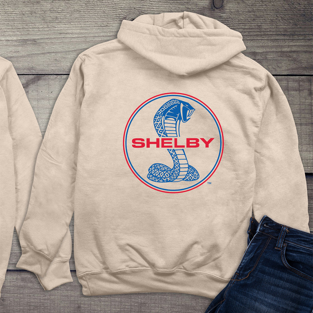 Shelby Cobra Blue & Red With Crest Hoodie