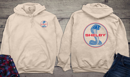 Shelby Cobra Blue & Red With Crest Hoodie