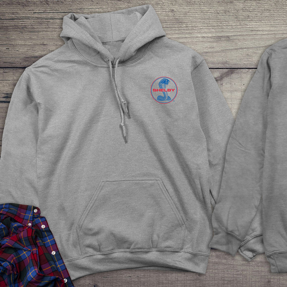 Shelby Cobra Blue & Red With Crest Hoodie