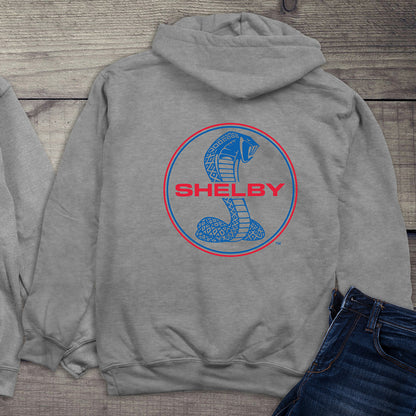 Shelby Cobra Blue & Red With Crest Hoodie