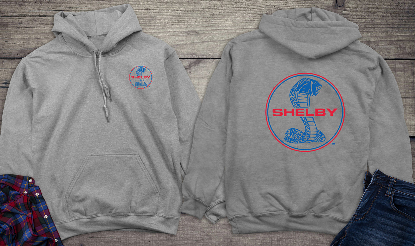 Shelby Cobra Blue & Red With Crest Hoodie