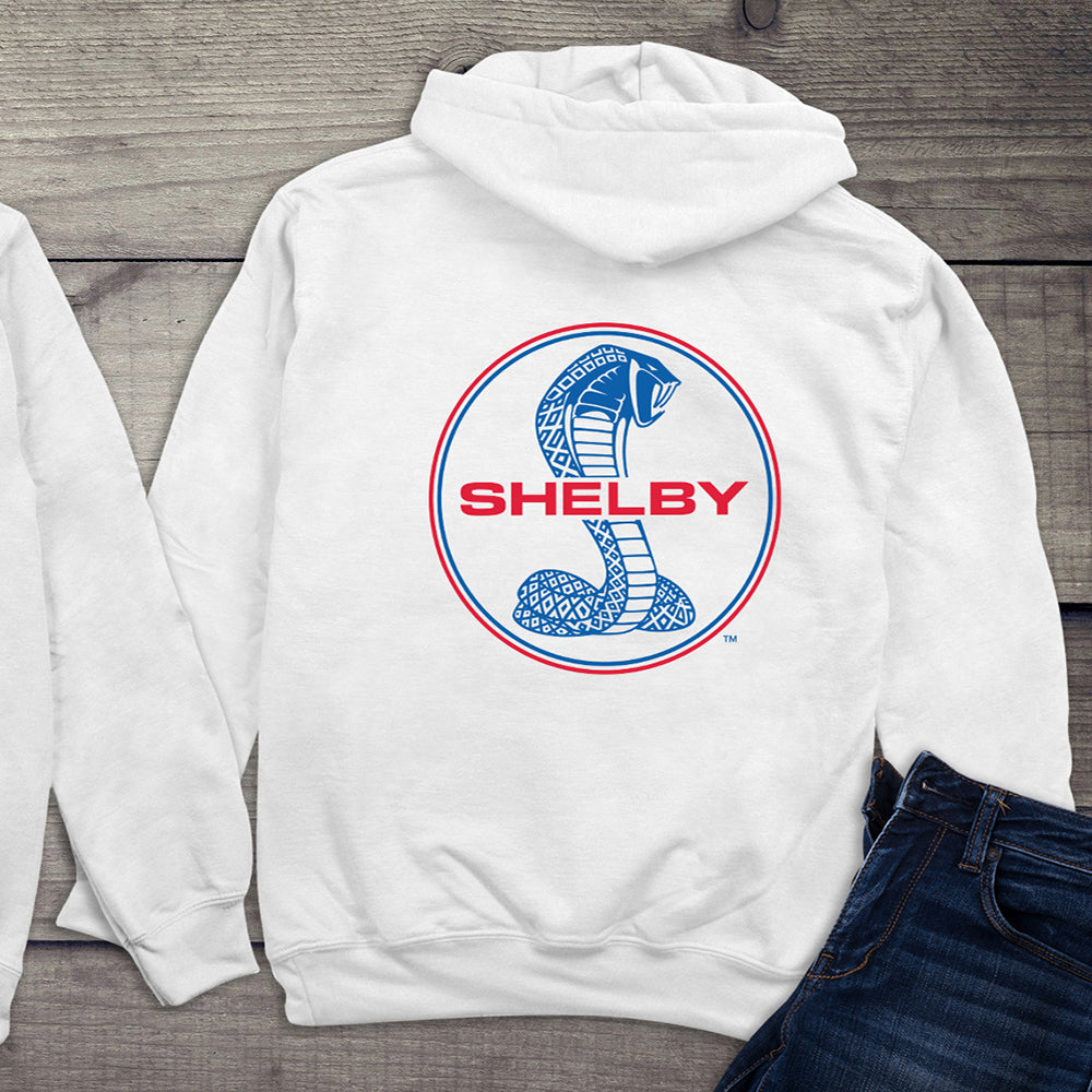 Shelby Cobra Blue & Red With Crest Hoodie