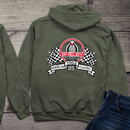 Shelbys Racing Flags With Crest Hoodie