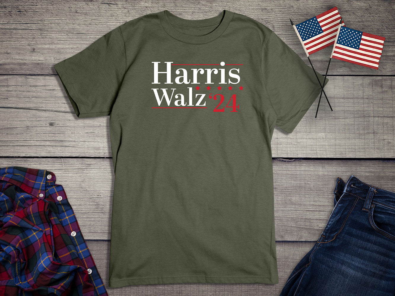 Harris Walz 24 Stars T-Shirt