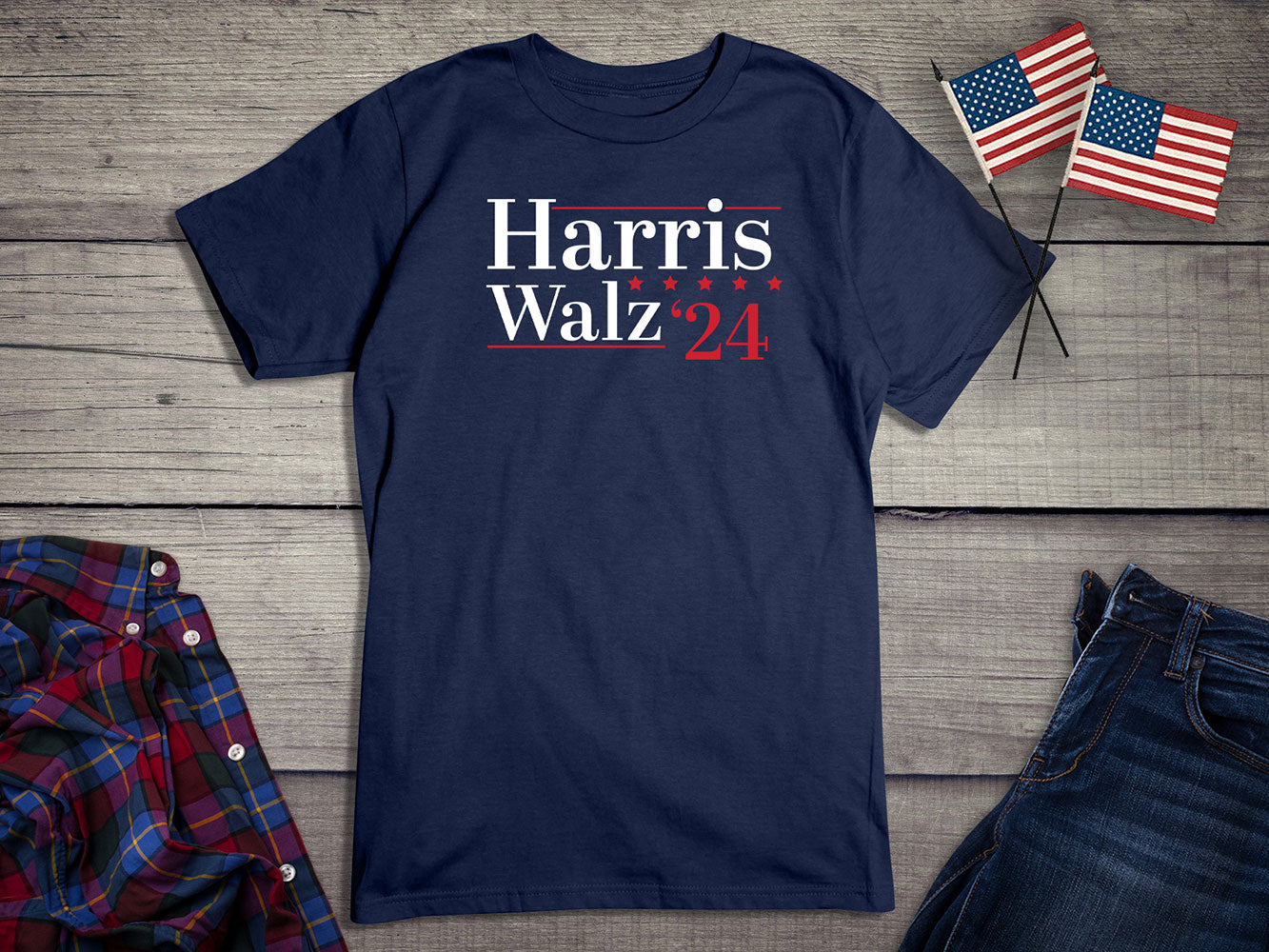 Harris Walz 24 Stars T-Shirt