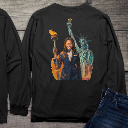 Kamala Liberty With Crest Long Sleeve Tee