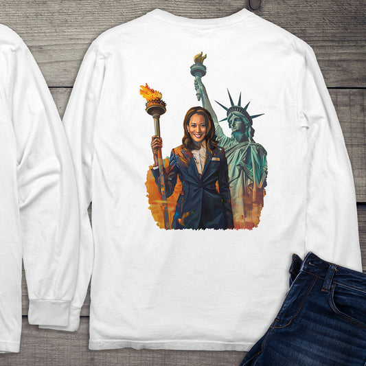 Kamala Liberty With Crest Long Sleeve Tee