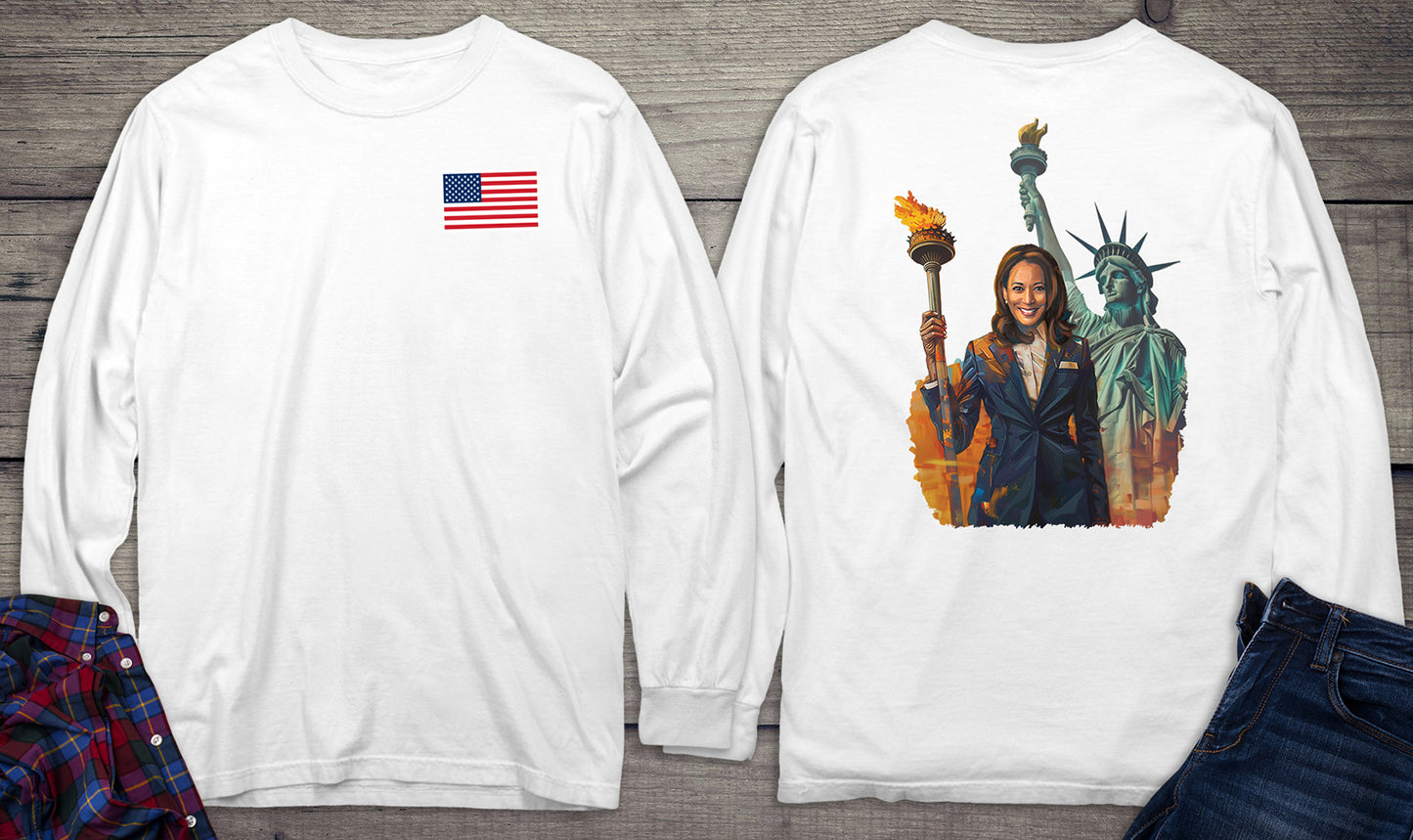 Kamala Liberty With Crest Long Sleeve Tee