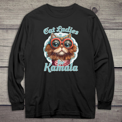 Cat Ladies For Kamala Long Sleeve Tee