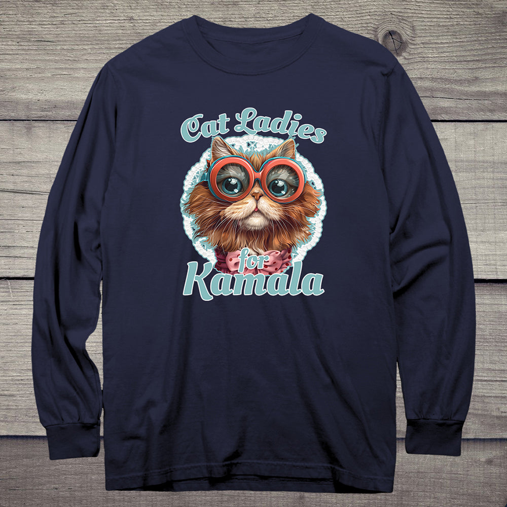 Cat Ladies For Kamala Long Sleeve Tee