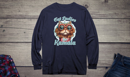 Cat Ladies For Kamala Long Sleeve Tee