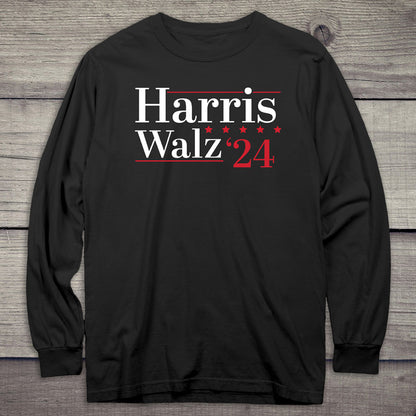 Harris Walz 24 Stars Long Sleeve Tee