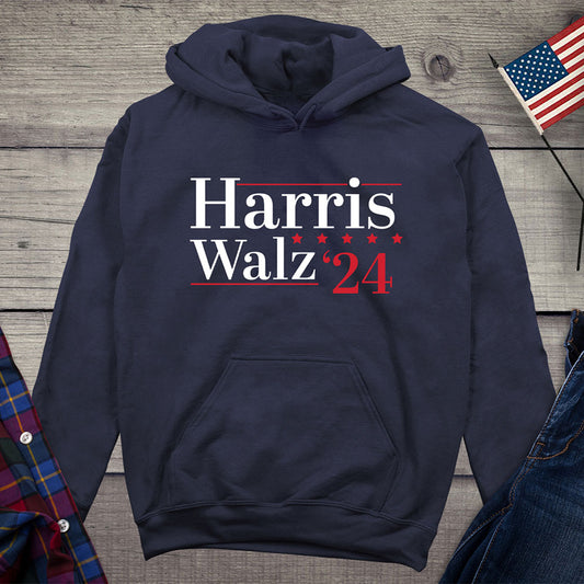 Harris Walz 24 Stars Hoodie