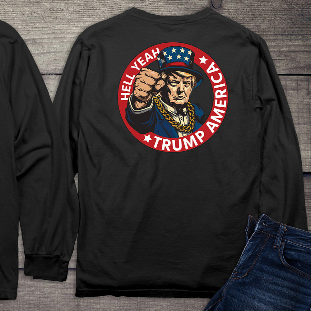 Trump America With Crest Long Sleeve Tee