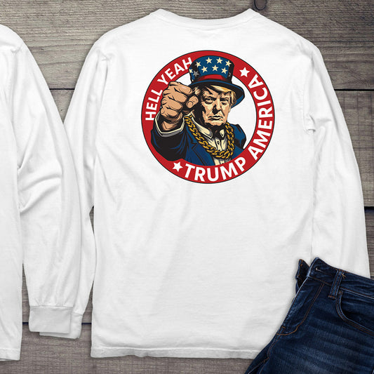 Trump America With Crest Long Sleeve Tee