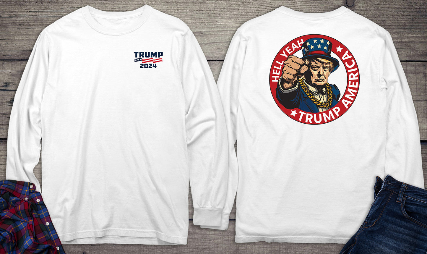 Trump America With Crest Long Sleeve Tee