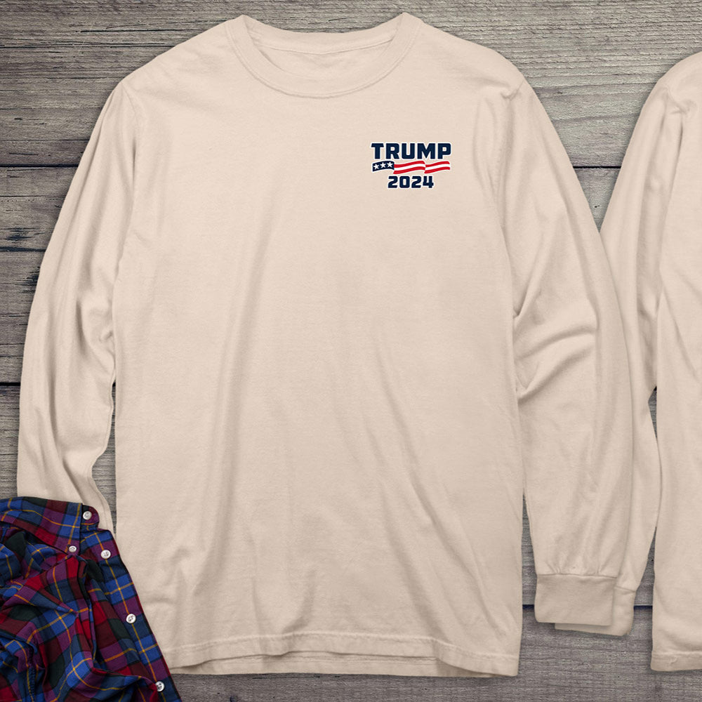 Badass President With Crest Long Sleeve Tee