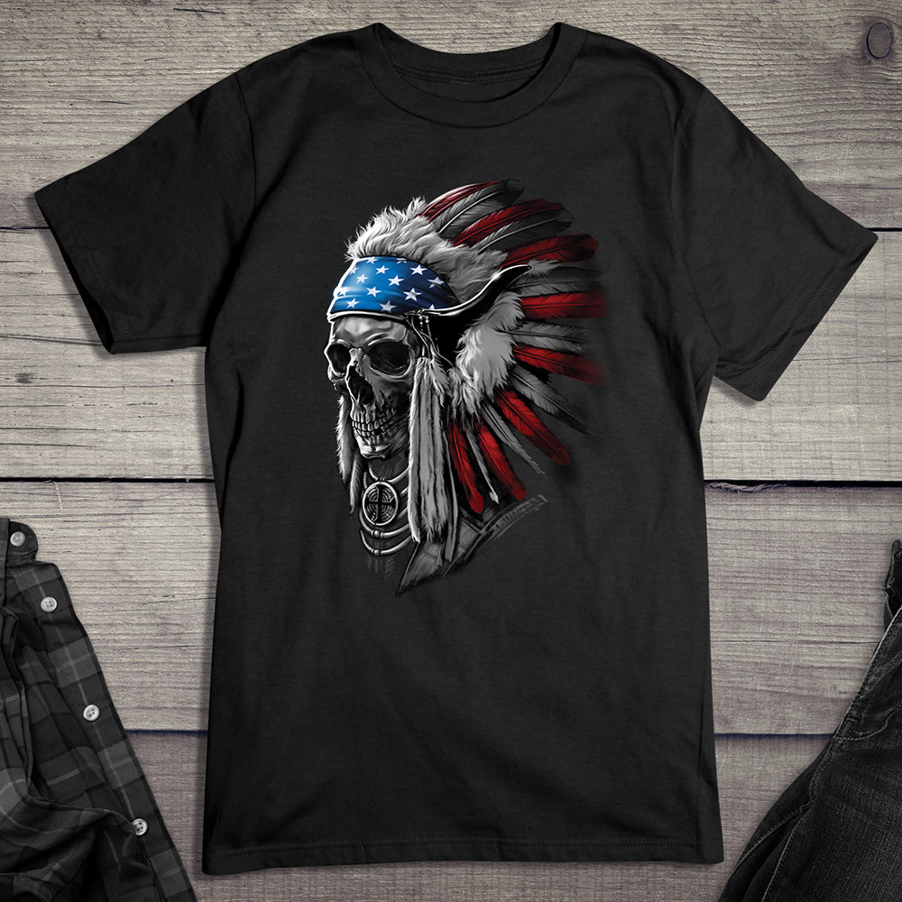 Patriotic Chief Skull T-Shirt