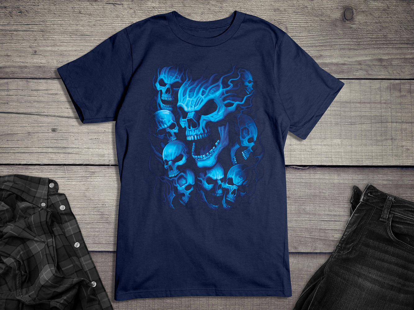 Blue Skulls T-Shirt