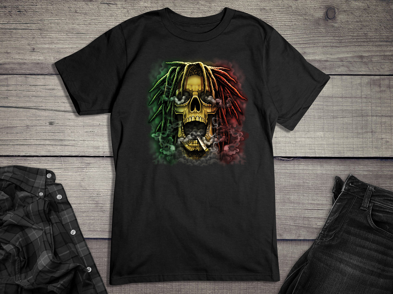 Rasta Skull T-Shirt