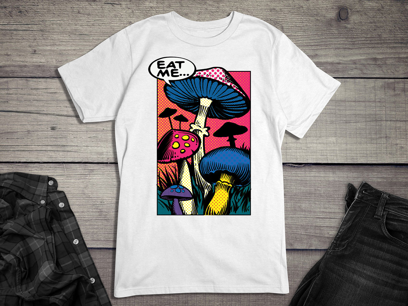 Mushrooms Comic T-Shirt