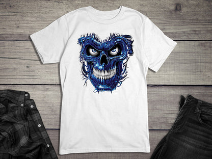 TERMINATOR SKULL BLUE T-Shirt