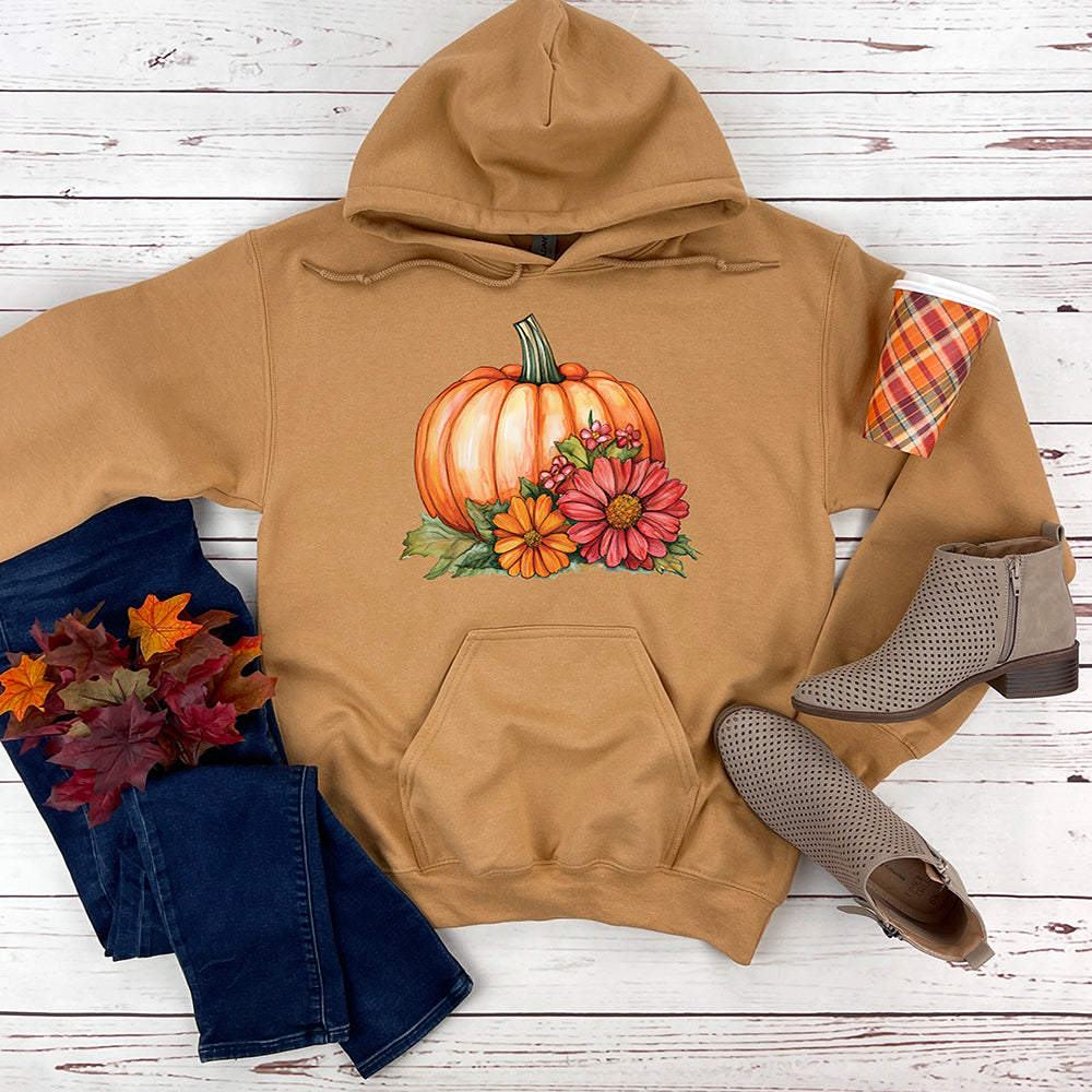 Pumpkin Flowers Hoodie