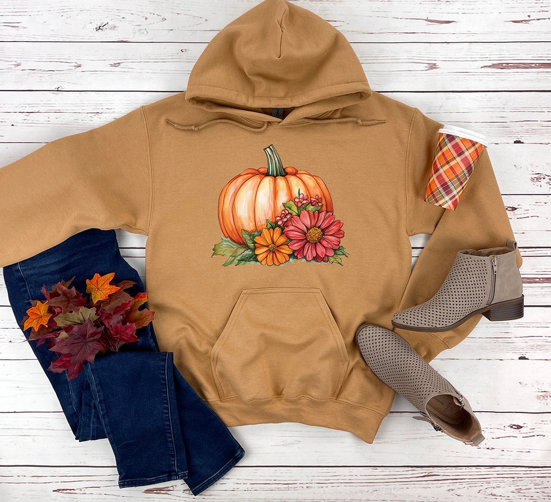 Pumpkin Flowers Hoodie