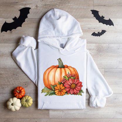 Pumpkin Flowers Hoodie