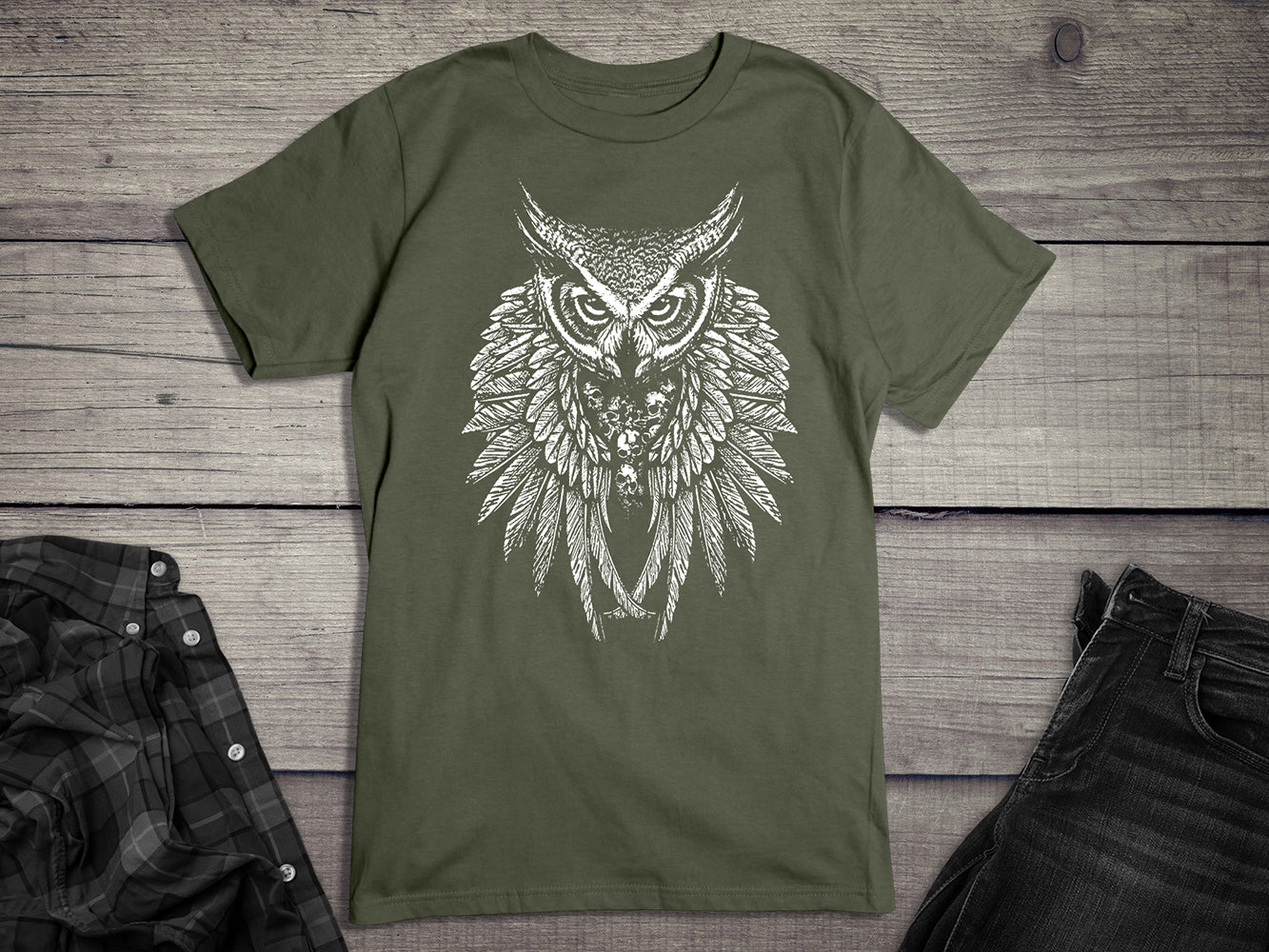 Owl Skull Wings , T-Shirt