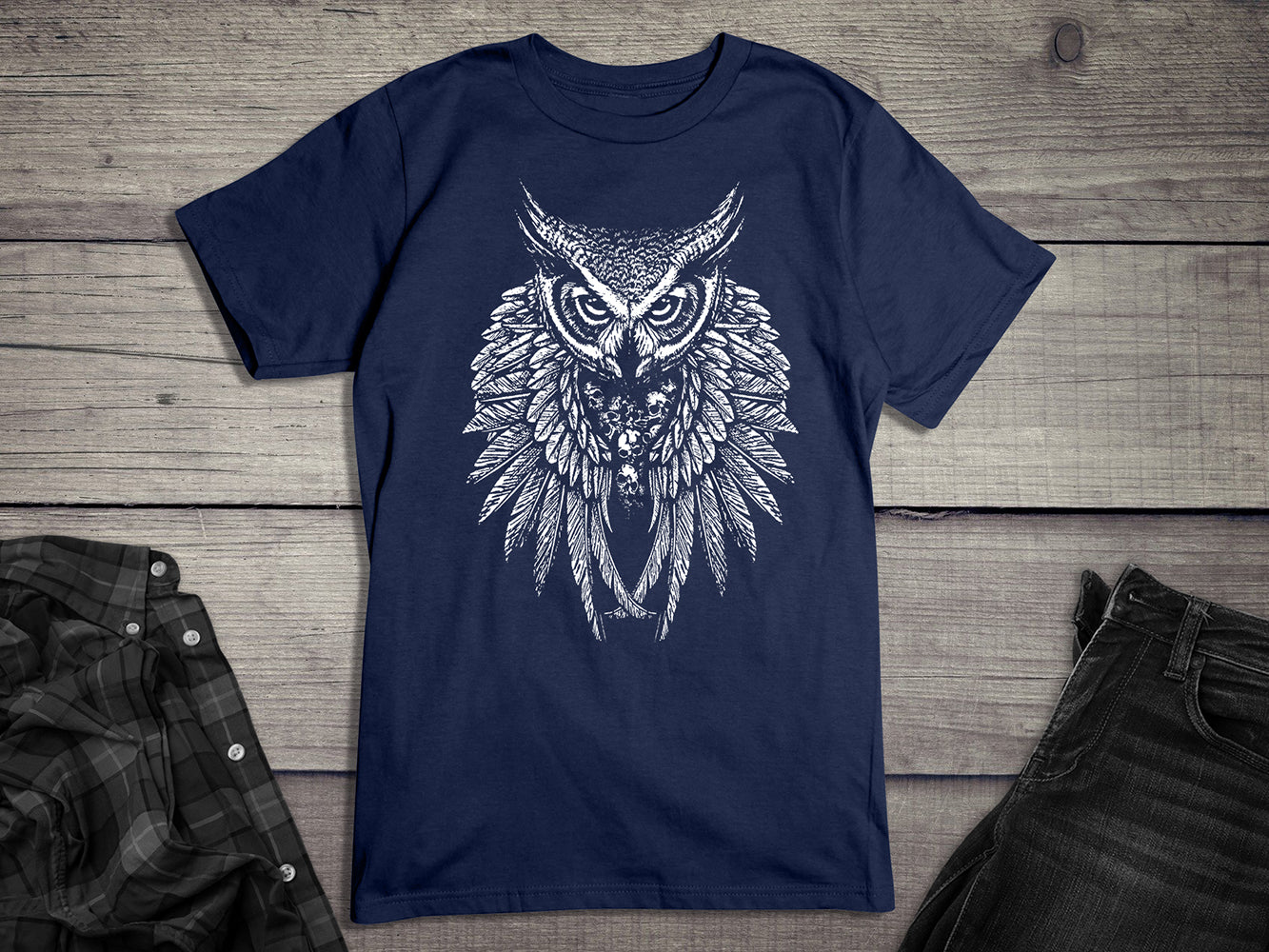 Owl Skull Wings , T-Shirt