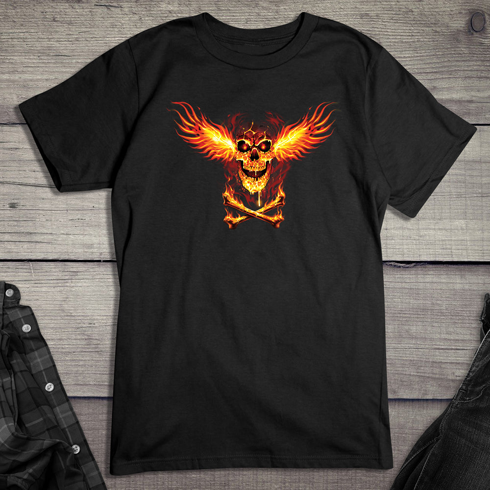 Skull Fire Wings T-Shirt