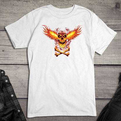 Skull Fire Wings T-Shirt