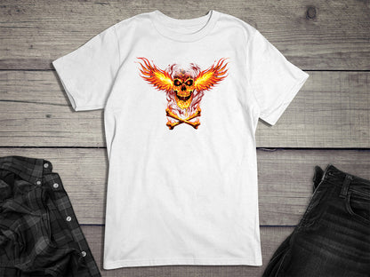 Skull Fire Wings T-Shirt