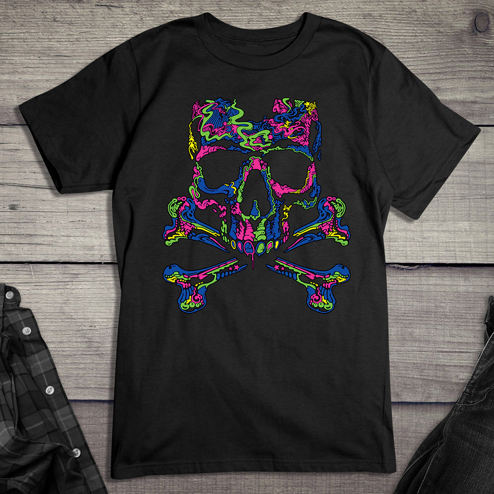 Neon Skull Crossbones T-Shirt